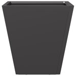vidaXL Jardinière noir 30x30x30 cm acier