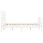 vidaXL Cadre de lit sans matelas blanc 120x200 cm bois massif