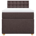 vidaXL Sommier à lattes de lit avec matelas Marron foncé 90x190 cm
