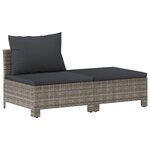 Salon de jardin meuble d'extérieur ensemble de mobilier 6 pièces avec coussins gris résine tressée 02_0016795