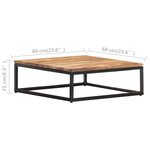 vidaXL Tables basses gigognes 2 Pièces Bois d'acacia massif