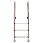vidaXL Échelle de piscine à 3 échelons Acier inoxydable 304 120 cm