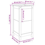 vidaXL Jardinière 40x40x78 cm bois massif douglas