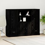 Haute armoire vidaXL en chêne noir 132x35 5x103 5 cm en bois d'ingénierie
