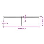vidaXL Dessus de table bois massif traité bordure assortie