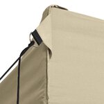 vidaXL Tente pliable avec 4 parois latéraux 3 x 4 5 m Blanc crème