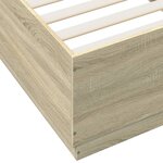 vidaXL Cadre de lit avec lumières LED chêne sonoma 90x200 cm