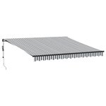 vidaXL Auvent rétractable automatique anthracite et blanc 450x300 cm