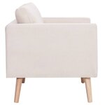vidaXL Canapé à 2 places Tissu Crème