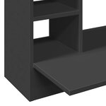 Bureau table poste de travail meuble d'ordinateur informatique étude mural 105 x 48 x 75 cm bois d'ingénierie noir 02_0023880