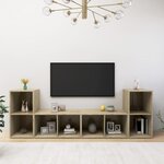 vidaXL Meubles TV 4 Pièces Chêne sonoma 72x35x36 5 cm Bois d'ingénierie