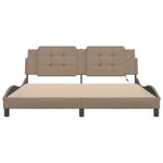 vidaXL Cadre de lit avec lumières LED cappuccino 180x200 cm similicuir