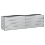 vidaXL Lit surélevé de jardin 160x40x45 cm Acier galvanisé Argenté