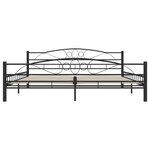 vidaXL Cadre de lit Noir Acier 200 x 200 cm