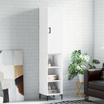 vidaXL Buffet haut Blanc 34 5x34x180 cm Bois d'ingénierie