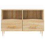 vidaXL Meuble TV Chêne sonoma 80x36x50 cm Bois d'ingénierie