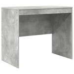 vidaXL Bureau avec rangement en bois d'ingénierie gris béton