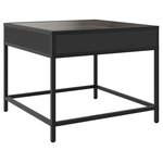 vidaXL Table basse avec LED Infinity noir 50x50x41 cm