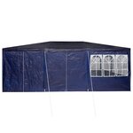 vidaXL Tente de fête avec 10 murs latéraux bleus de 6x4 m en PE