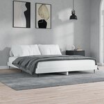 vidaXL Cadre de lit sans matelas blanc 200x200 cm bois d'ingénierie