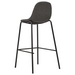 vidaXL Chaises de bar lot de 4 gris foncé tissu