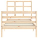 vidaXL Cadre de lit et tête de lit 100x200 cm bois massif