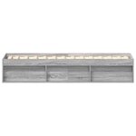 vidaXL Cadre de lit sans matelas sonoma gris 75x190 cm