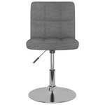 vidaXL Chaises pivotantes à manger lot de 6 Gris clair Tissu