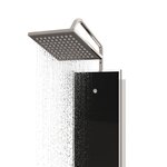 vidaXL Panneau de douche Verre 18x45 5x130 cm Noir