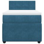 vidaXL Sommier à lattes de lit avec matelas bleu 100x200 cm