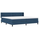 Lit à Ressorts vidaXL avec Matelas Bleu 200x200 cm Tissu