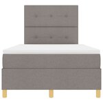 vidaXL Lit Box Spring avec Matelas Taupe 120x200 cm Tissu