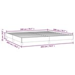 vidaXL Cadre de lit sans matelas gris 200x200 cm similicuir