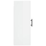 vidaXL Armoire murale blanc brillant 34 5x34x90 cm