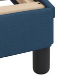 vidaXL Cadre de lit avec tête de lit Bleu 140x190 cm Tissu