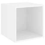 vidaXL Ensemble de meuble TV 4 Pièces Blanc Aggloméré