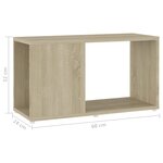 vidaXL Meuble TV Chêne sonoma 60x24x32 cm Aggloméré