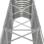 vidaXL Lit surélevé de jardin Acier enduit de poudre Argenté