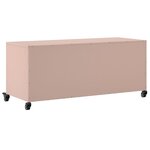 vidaXL Meuble TV rose 100 5x39x43 5 cm acier laminé à froid