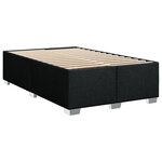 vidaXL Sommier à lattes de lit avec matelas Noir 100x200 cm Tissu