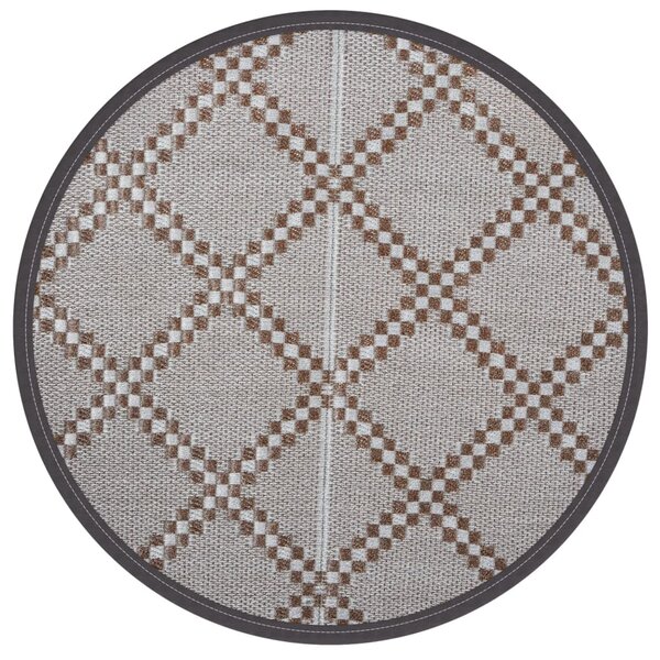 vidaXL Tapis d'extérieur marron Ø160 cm PP