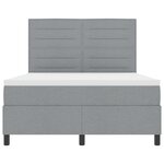 vidaXL Lit à ressort avec matelas gris clair 160x200 cm Tissu