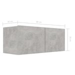 vidaXL Ensemble de meubles TV 8 Pièces Gris béton Bois d'ingénierie