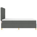 vidaXL Lit Tapissier avec Matelas Gris Foncé 140x200 cm Tissu