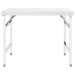vidaXL Table de travail pliable de cuisine 100x60x80 cm Inox