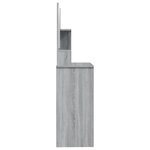 vidaXL Coiffeuse avec miroir Sonoma gris 86 5x35x136 cm