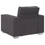 Fauteuil vidaXL gris 59 cm en simili cuir