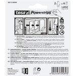 Pack 2 Crochets Powerstrips LARGE Rectangle 2Kg Blanc x 3 TESA