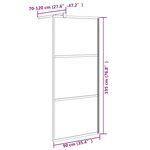 vidaXL Paroi de douche 90x195 cm Verre ESG foncé Noir