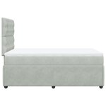 vidaXL Sommier à lattes de lit et matelas Gris clair 120x200cm Velours